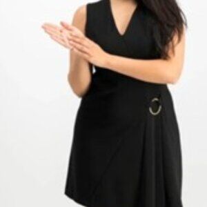 Michel Studio  plus size simple  black v neck sleeveless dress size 4X Michel